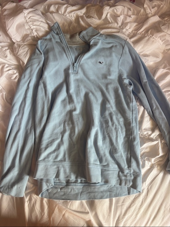 Vineyard Vines Jackets & Blazers - Vineyard Vines Men's Sky Blue Half-Zip Sweater